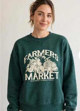 SPECIAL THANKS |  FARMERS MARKET FERN GREEN SWEATSHRT | XL